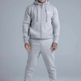 SikSilk - Grey Marl Essentials Full Zip Hoodie